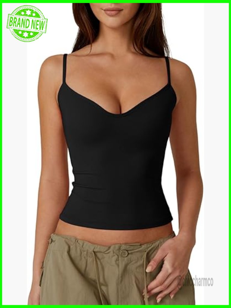 Sweetheart Neck Spaghetti Strap Crop Cami Top Bodycon Tank Top